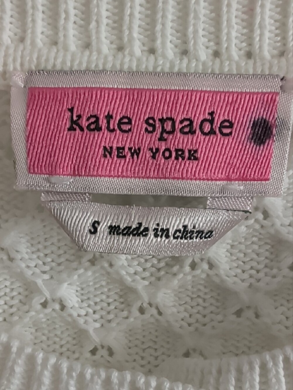 kate spade White Textured Knit Button-Up Cardigan - Picture 2 of 4